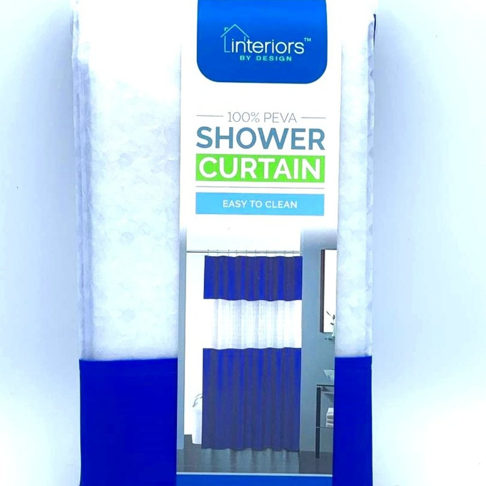 Interiors by Design Printed Fabric Shower Curtains SIZE 70 X 72